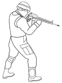 Soldat med et gevær