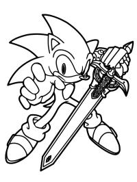 Sonic med sværdet Caliburn