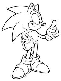 Sonic peger med fingeren