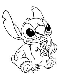 Stitch spiser en banan