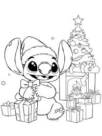 Stitch med julegaver