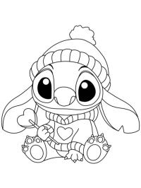 Stitch med vinterhue