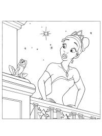 Tiana ser en frø