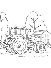 Traktor på bondegården