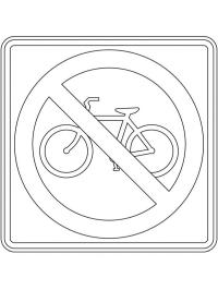 Trafikskilt forbudt for cykler