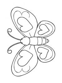 Sommerfugl med hjerter