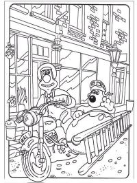 Wallace og Gromit på motorcyklen