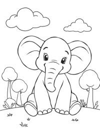Siddende elefant