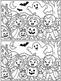 Halloween Find de 5 forskelle