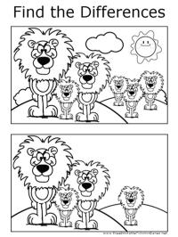 Find forskellene: Løve