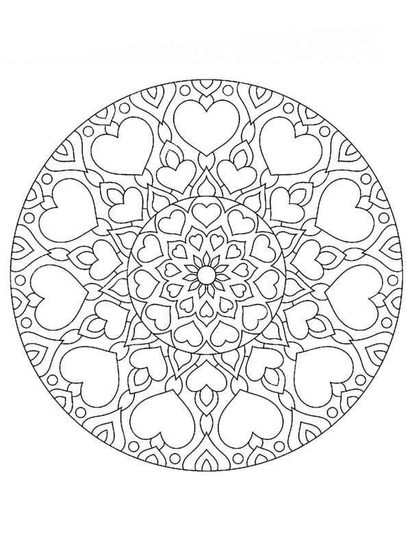 Hjerte mandala Tegninger Hjerte mandala Tegninger