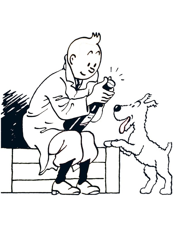 Tintin og Struppi Malebogsside