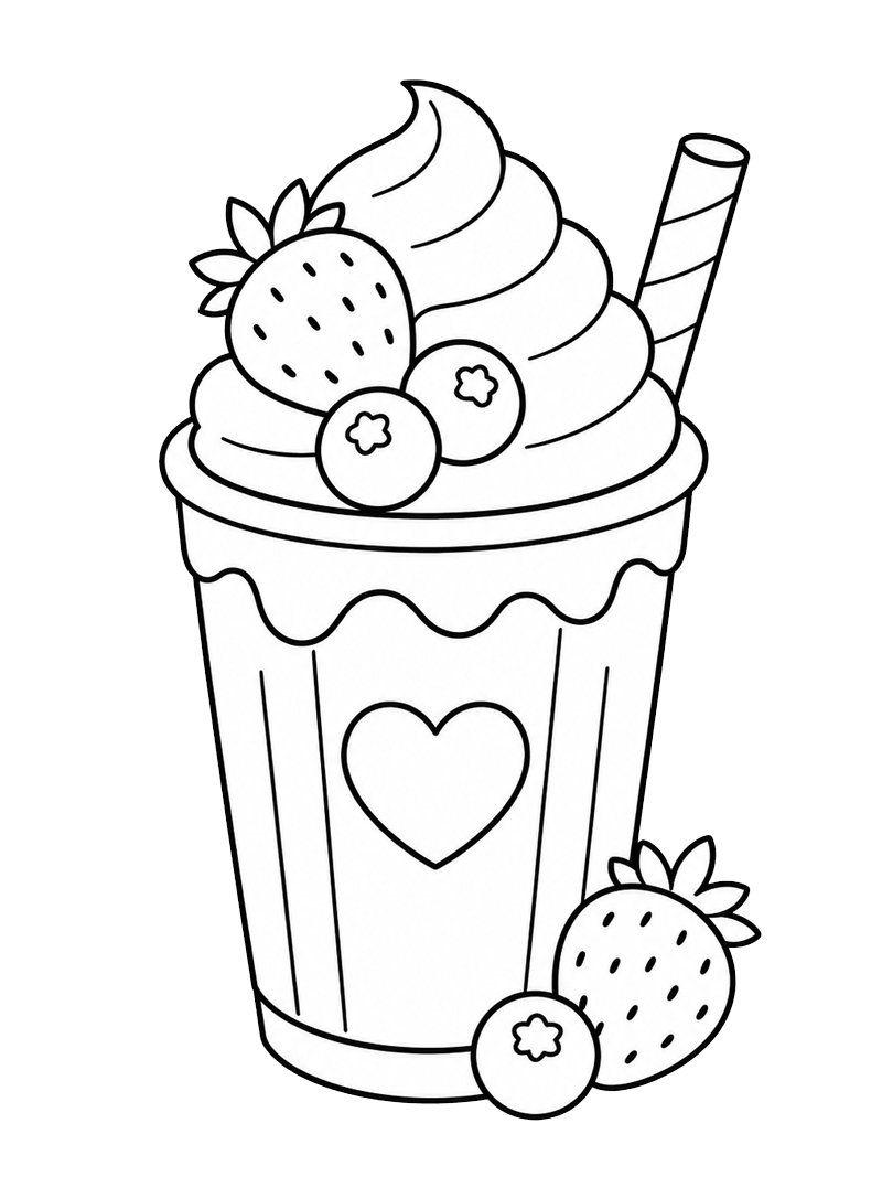 Jordbærmilkshake Tegninger Jordbærmilkshake Tegninger