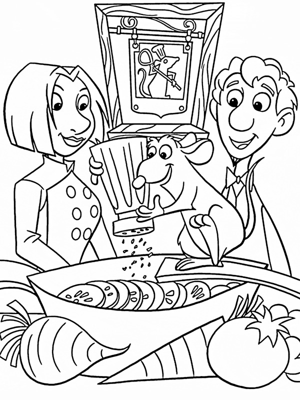 Alfredo Linguini, Colette og Remy Tegninger Alfredo Linguini, Colette og Remy Tegninger