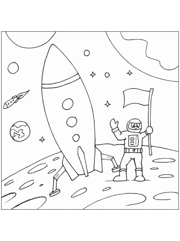 Astronaut på månen Tegninger Astronaut på månen Tegninger