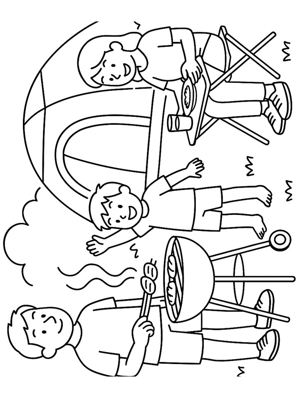 Grill p&aring; campingpladsen Tegninger