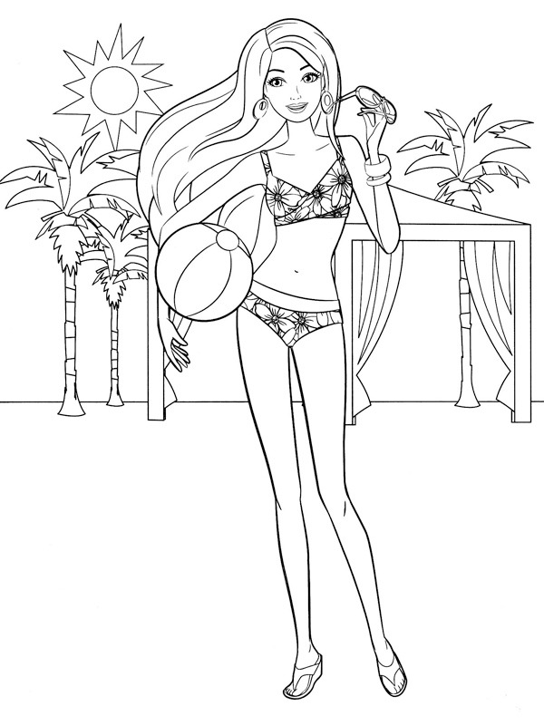 Barbie i bikini Tegninger Barbie i bikini Tegninger