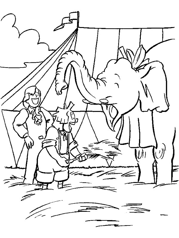 Klovn og akrobat med elefant Tegninger Klovn og akrobat med elefant Tegninger