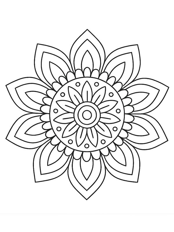 Blomstermandala Tegninger Blomstermandala Tegninger