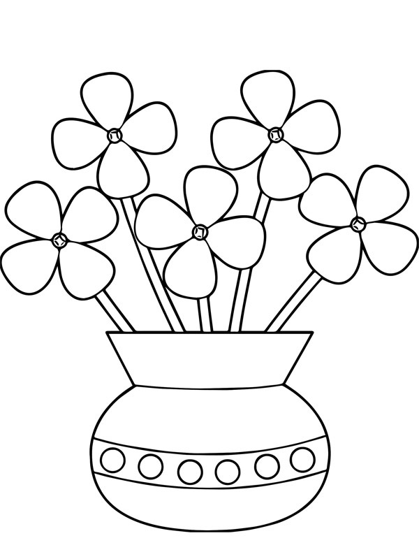 Blomster i vasen Tegninger Blomster i vasen Tegninger