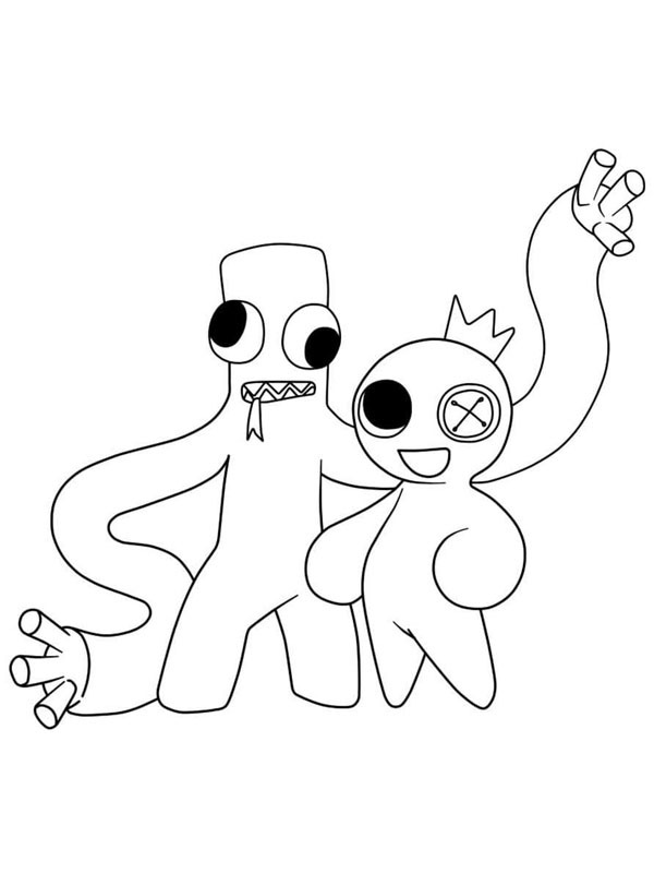 Blue og Green Rainbow Friends Tegninger Blue og Green Rainbow Friends Tegninger