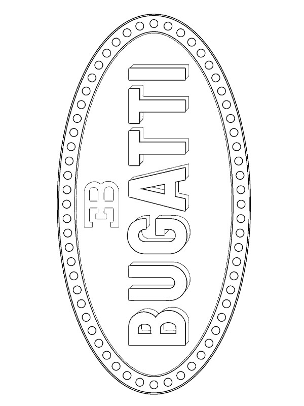 Bugatti logo Malebogsside
