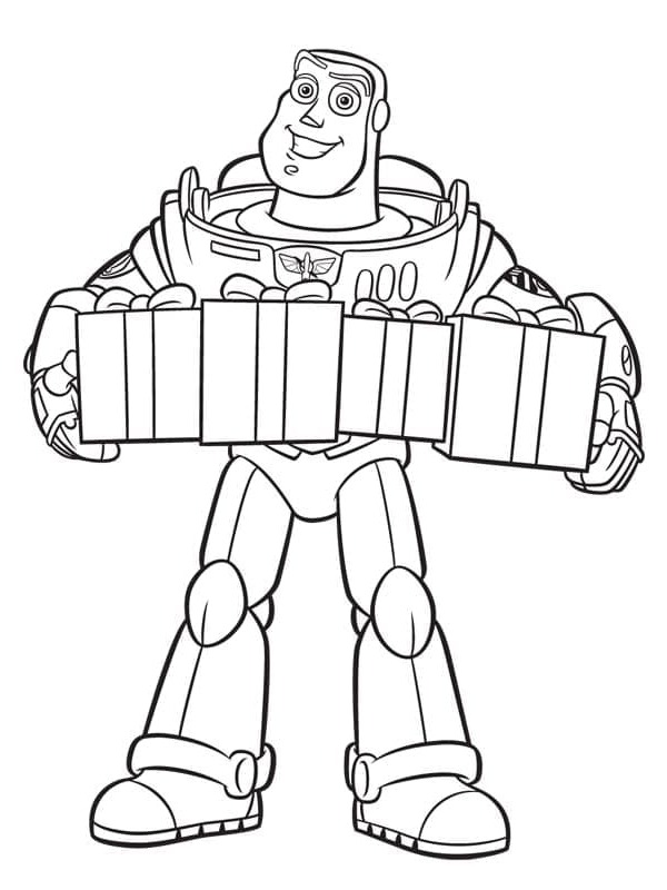Buzz Lightyear med gaver Tegninger Buzz Lightyear med gaver Tegninger