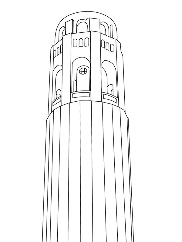Coit Tower Tegninger Coit Tower Tegninger