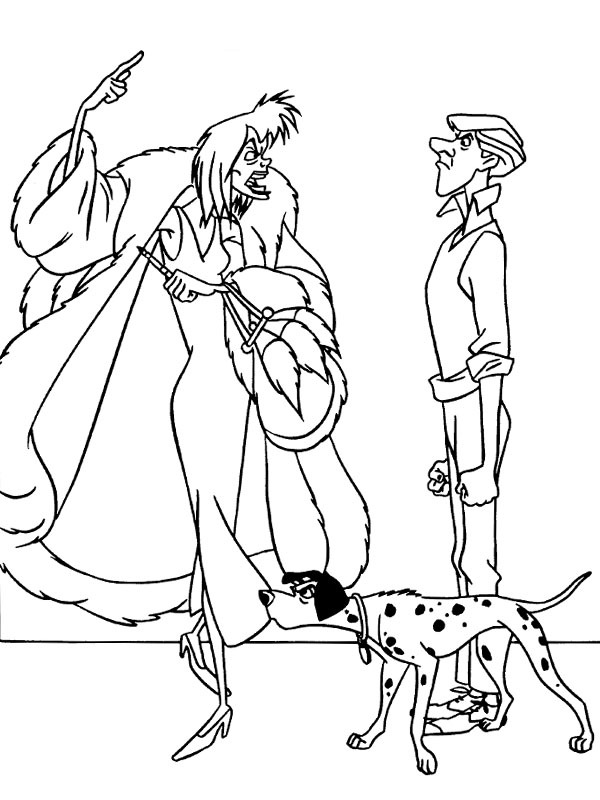 Cruella de Vil, Roger og Pongo Tegninger Cruella de Vil, Roger og Pongo Tegninger