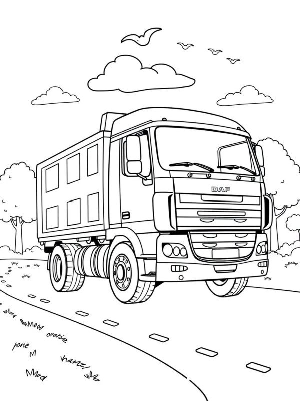 DAF lastbil Tegninger DAF lastbil Tegninger