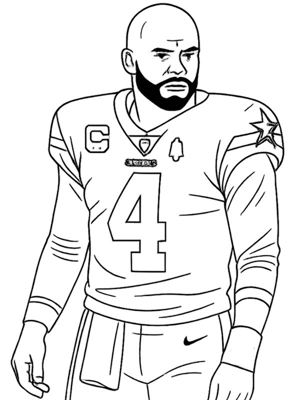 Dak Prescott Tegninger Dak Prescott Tegninger