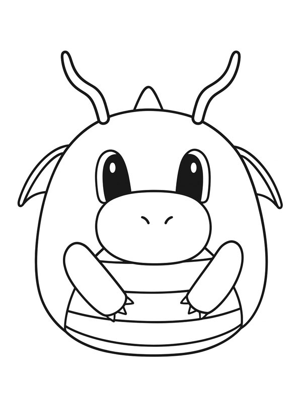 Pokémon Dragonite Squishmallows Tegninger Pokémon Dragonite Squishmallows Tegninger