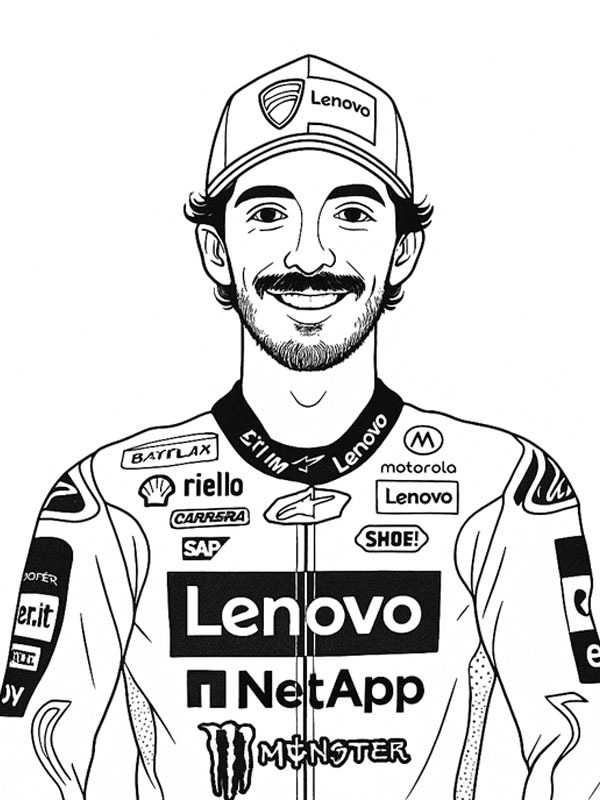Francesco Bagnaia Tegninger Francesco Bagnaia Tegninger