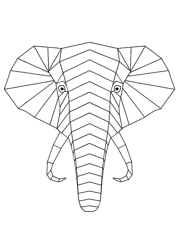 Geometrisk elefant Tegninger