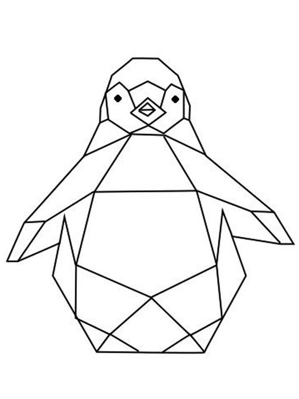 Geometrisk pingvin Tegninger Geometrisk pingvin Tegninger