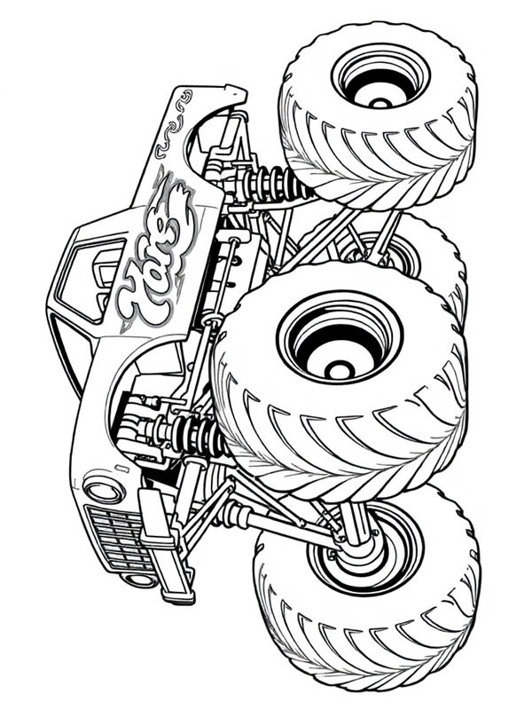 Stor monstertruck Tegninger