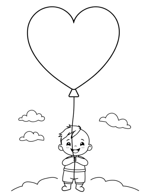 Hjerteballon Tegninger Hjerteballon Tegninger