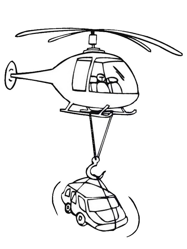 Helikopter løfter bil Tegninger Helikopter løfter bil Tegninger