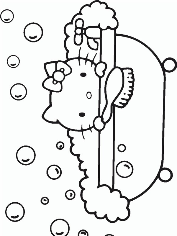 Hello Kitty i bad Tegninger Hello Kitty i bad Tegninger