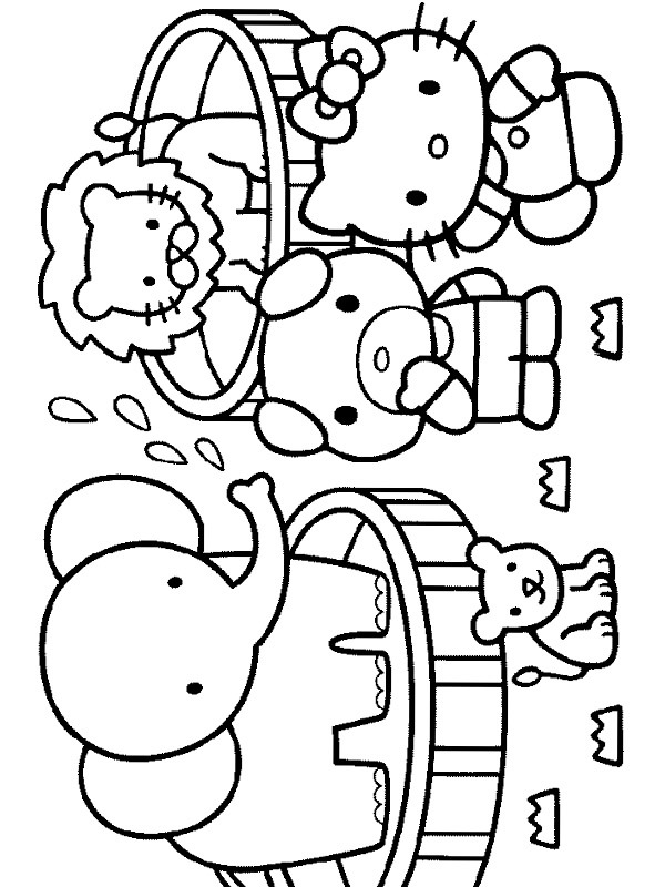 Hello Kitty i Zoo Tegninger Hello Kitty i Zoo Tegninger