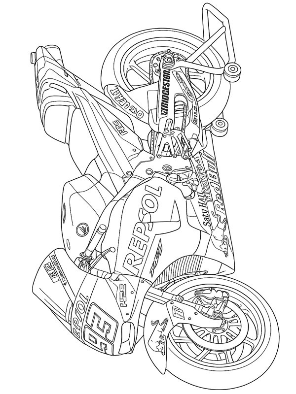 Honda Repsol MotoGP motorcykel Tegninger Honda Repsol MotoGP motorcykel Tegninger