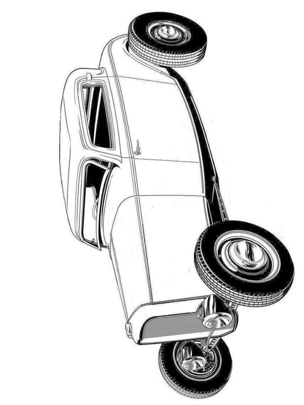 Hot rod bil Tegninger Hot rod bil Tegninger