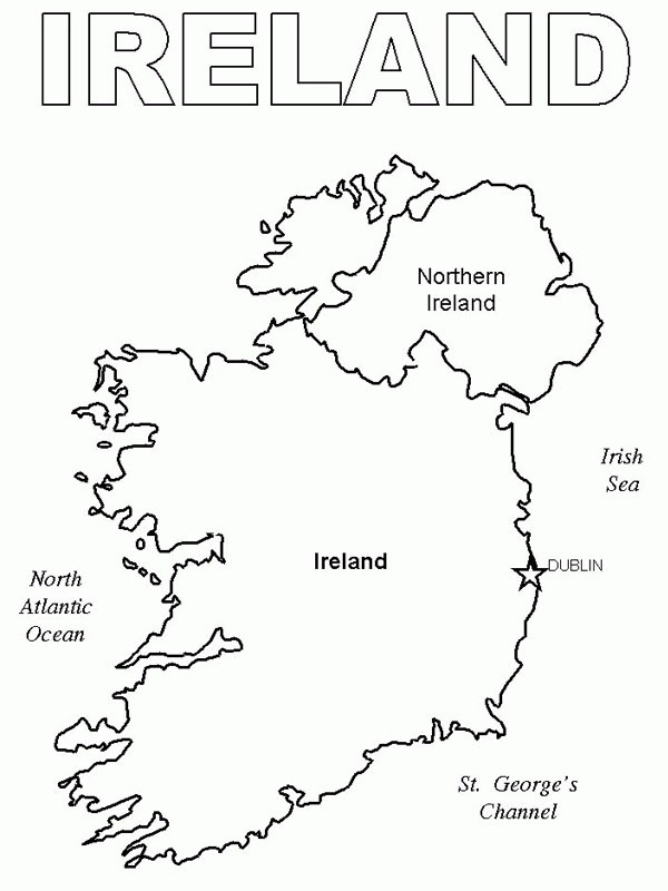 Kort over Irland Malebogsside