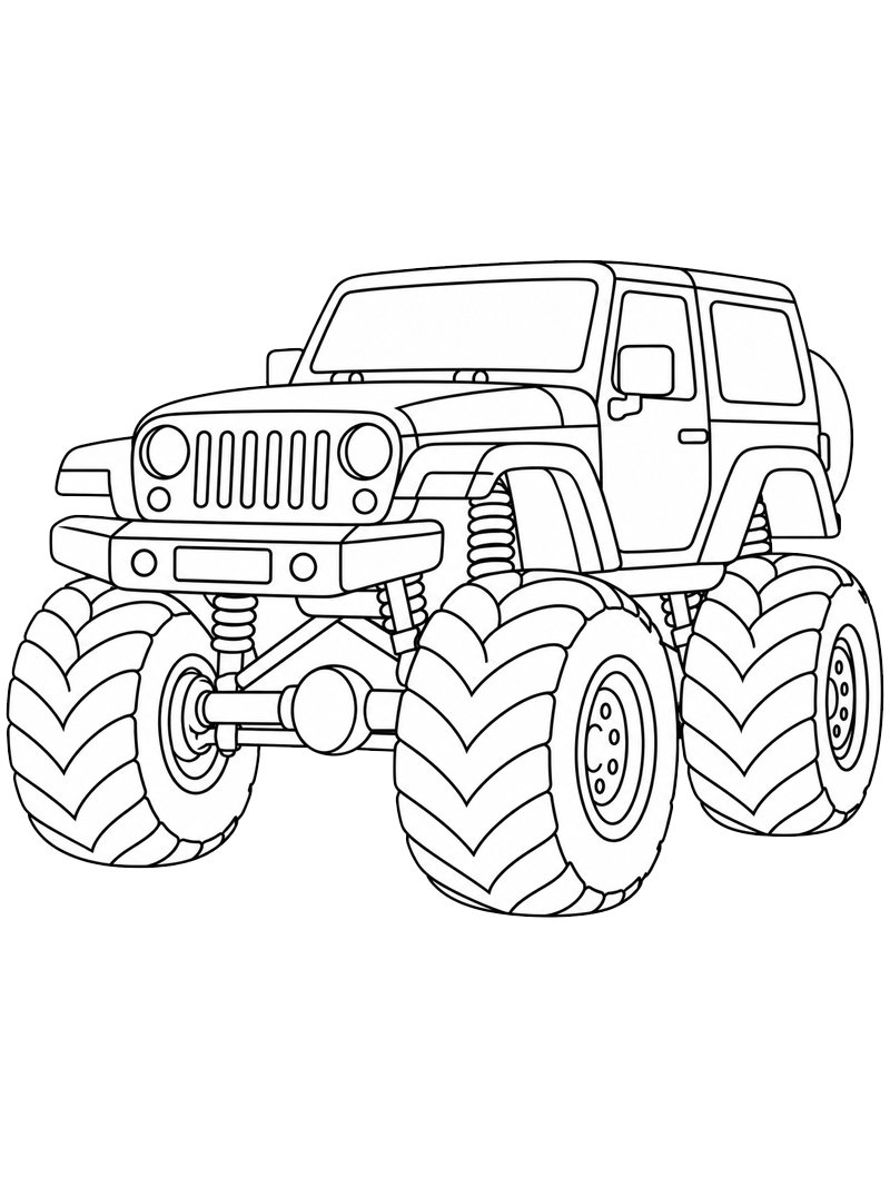 Jeep-monstertruck Tegninger Jeep-monstertruck Tegninger