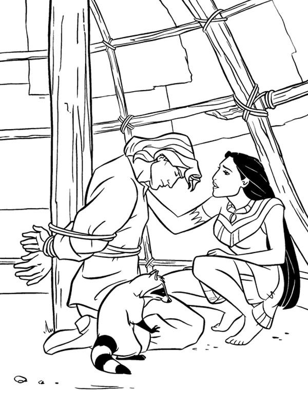 John Smith, Pocahontas og Meeko Tegninger