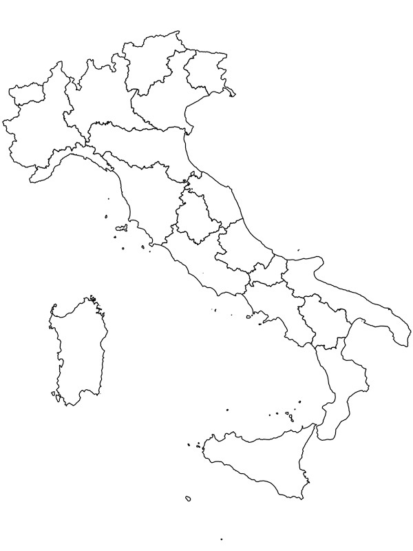 Kort over Italien Malebogsside