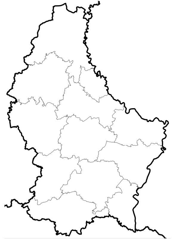 Kort over Luxembourg Tegninger