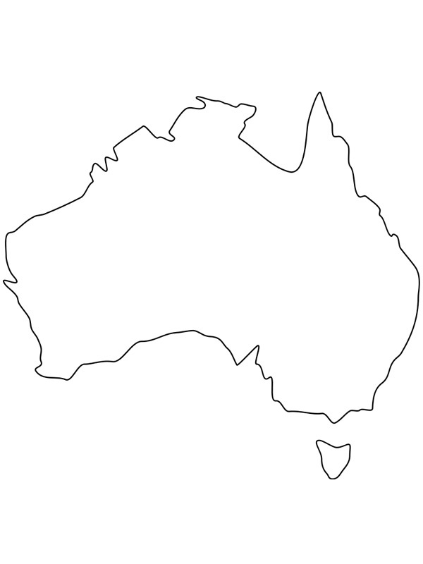 Kort over Australien Malebogsside