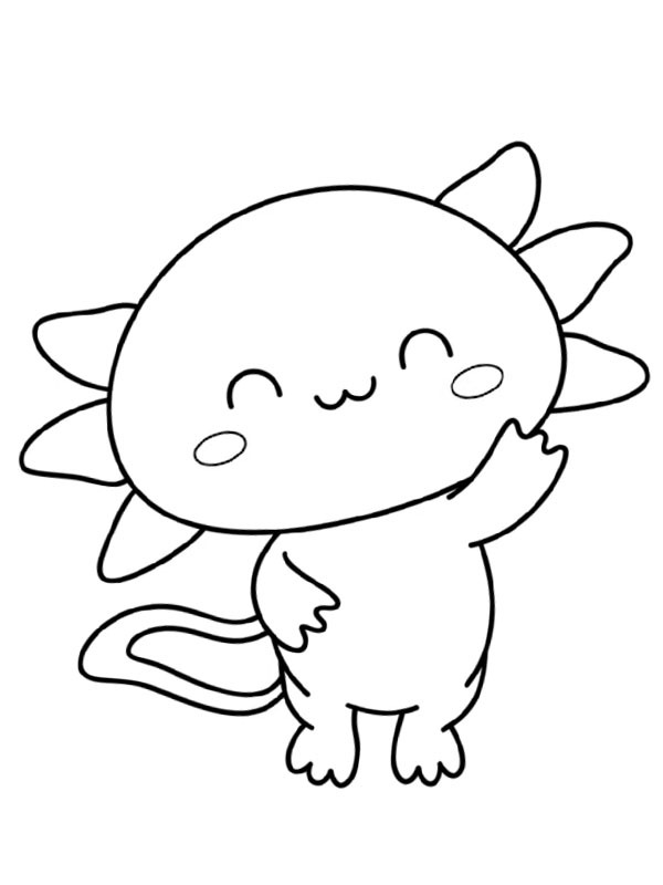 Kawaii Axolotl Tegninger Kawaii Axolotl Tegninger