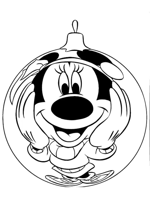 Mickey Mouse julekugle Malebogsside
